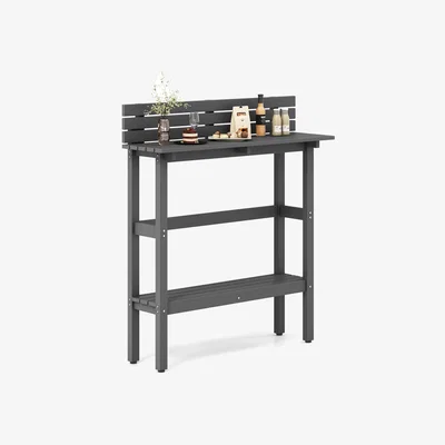 The Range Outdoor Bar Table Patio Pub Height Table - Grey