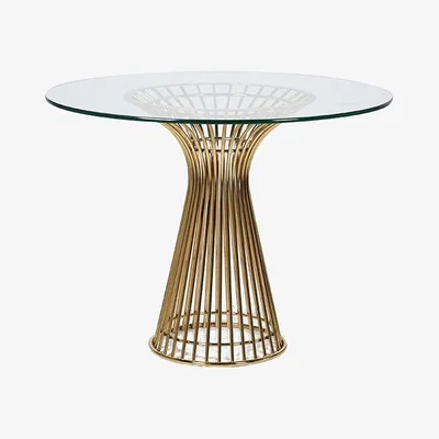Rockett St George Round Glass Top Dining Table