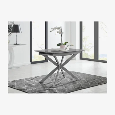 The Range Lira Grey 100cm Extendable Dining Table - Grey