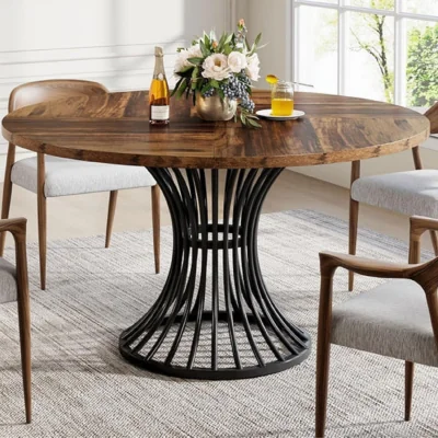 The Range Round Dining Table 120 cm AXIS - Rustic Brown - Brown