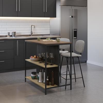 The Range Detroit Bar Table - Dark Oak Effect