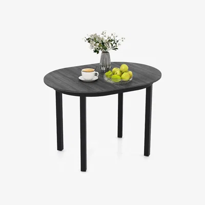 The Range Oval Wooden Dining Table - Black
