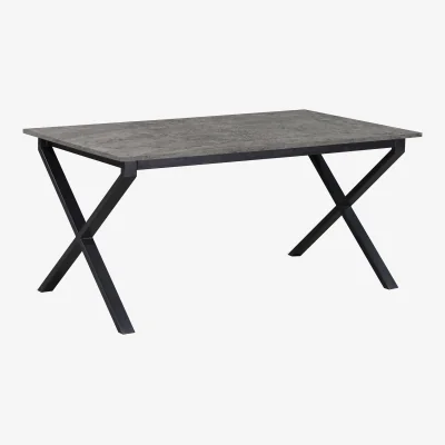 The Range Ipswich Dining Table 160x90 Concrete - concrete