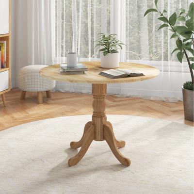 The Range Round Wooden Dining Table for 4-Person - Natural