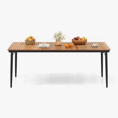 The Range Outdoor Dining Table 8-Person Patio Table - Natural