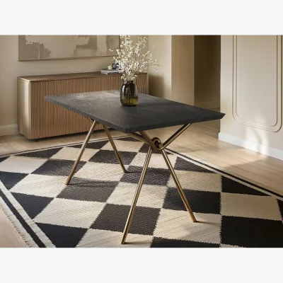 The Range Lexi Rectangular Dining Table Black - Black
