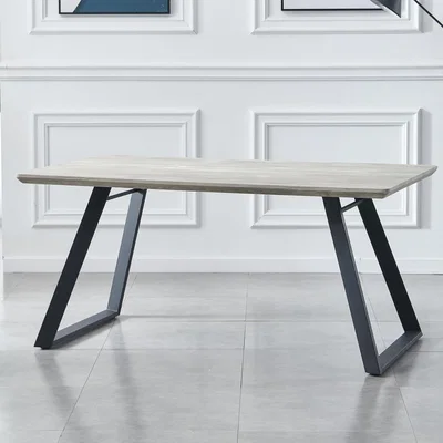 The Range Dorchester 6-Seat Dining Table - Grey/Black