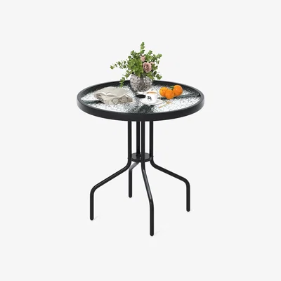 The Range 70CM Patio Dining Table Bistro Table - Black
