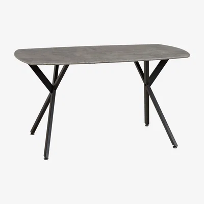 The Range Athens Concrete effect Rectangular Dining Table - concrete effect