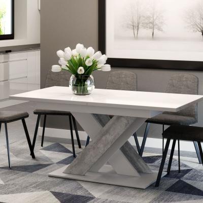 The Range WHITE STONE DINING TABLE KITCHEN EXTENDING  - white