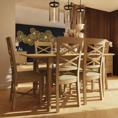 The Range 1.2M Extending Natural Oak Dining Table - Natural Oak