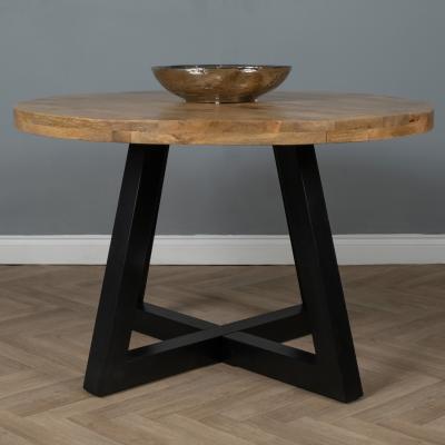 The Range Round Kitchen Dining Table  - Brown
