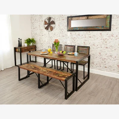 The Range Urban Chic Dining Table Large - Multiple colours in the timber