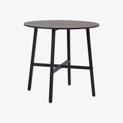 The Range 85cm Round Kitchen Table, Dining Table - Rustic Brown