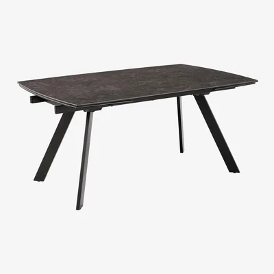 The Range Blackburn Ceramic Dining Table - Black