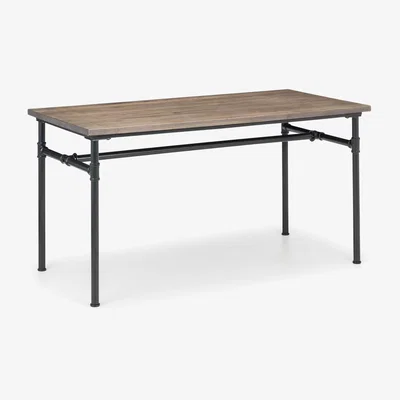 The Range Carnegie Dining Table - Mocha Elm & Black