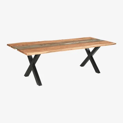 The Range Live Edge River Dining Table For Rustic Modern Spaces - Brown
