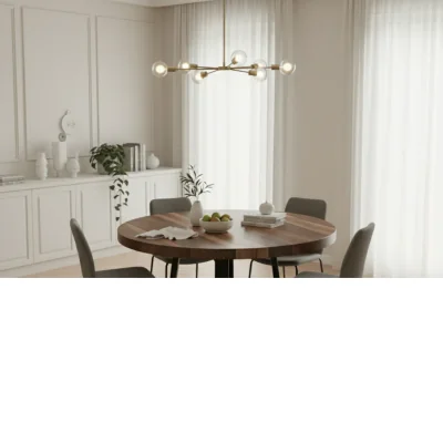The Range Walnut Round Dining Table - Walnut