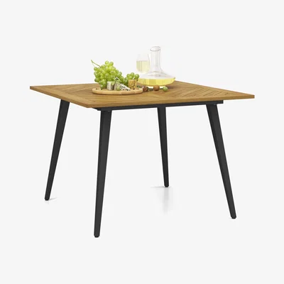 The Range 4-Person Outdoor Dining Table Patio Bistro Table - Natural