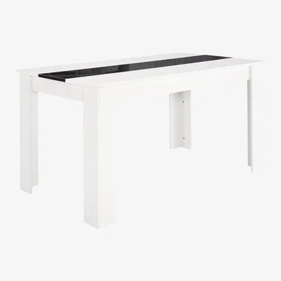 The Range Dining Table Wood Kitchen Place for 6 Seats, Dining Table Only - White