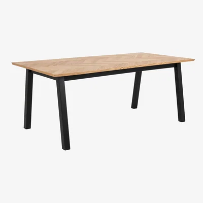 The Range Brighton Dining Table Oak Herringbone - 75cm
