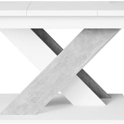 The Range EXTENDABLE DINING TABLE, (WHITE STONE) - White Stone