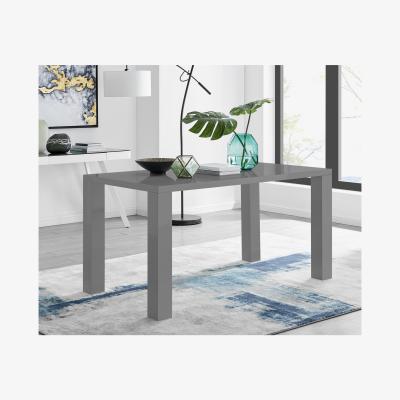 The Range Pivero 4 Seat Modern High Gloss Dining Table - Black