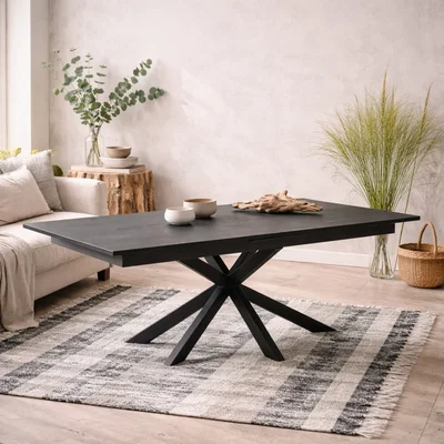 The Range Perth Ceramic Dining Table - Black