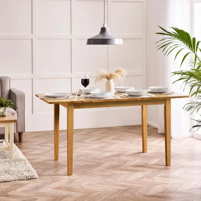 The Range Salcombe Wood Extending Kitchen Dining Table - Oak