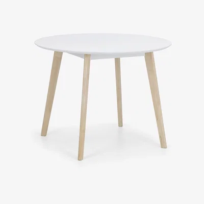 The Range Casa Round Dining Table - White & Limed Oak