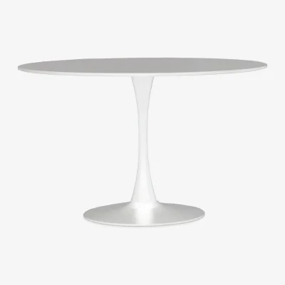 The Range Laila Large White Round Dining Table - White