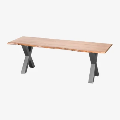The Range Live Edge Acacia Wood Dining Table For 8 - Brown