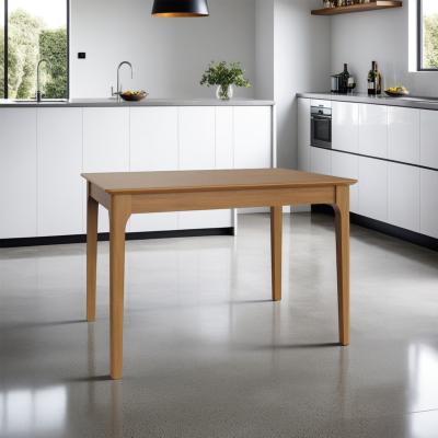 The Range FWStyle 1.2M Solid Natural Oak Extending Dining Table  - Natural Oak