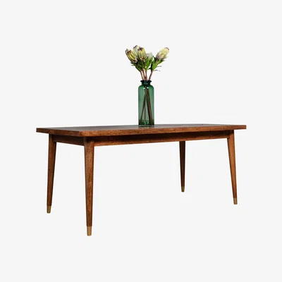 The Range Solid Mango Wood  Dining Table Dark Finish  - Brown