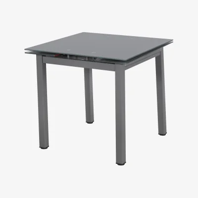 The Range Grey Small Extending Glass Dining Table - Grey