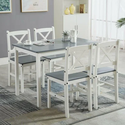 The Range Table And Four Chairs - Grey