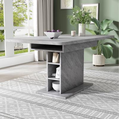 The Range Rectangular Dining Table with Storage - Grey