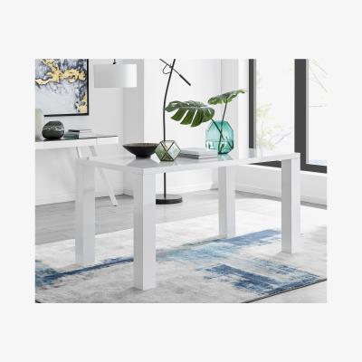 The Range Pivero 6 Seat High Gloss Modern Dining Table - Black
