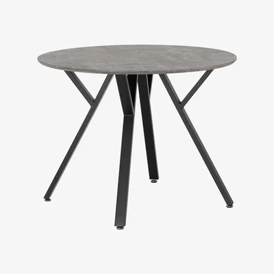 The Range Athens Round Dining Table Concrete Effect - Concrete Effect