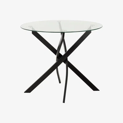 The Range Sheldon Round Glass Top Dining Table  - Glass Table Top