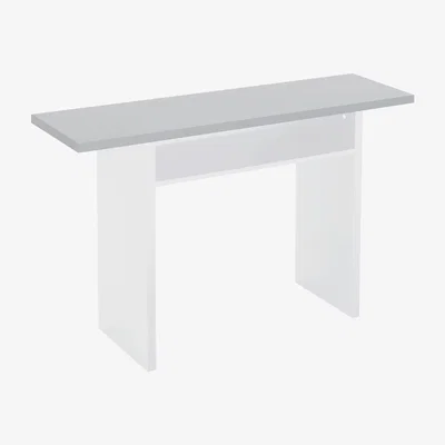The Range Modern Dining Table With Shelf Slim Laptop Desk - White Grey