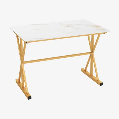 The Range Sintered Stone Dining Table - Gold