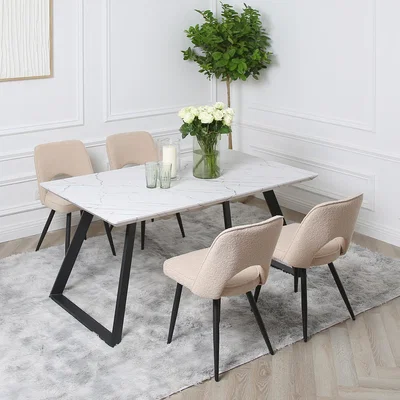 The Range Dorchester MDF Rectangular Dining Table - White