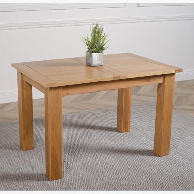 The Range Hampton 120 - 160cm Solid Oak Extending Dining Table - Oak