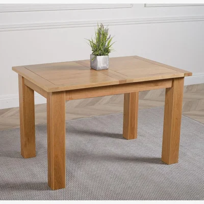 The Range Hampton 120 - 160cm Solid Oak Extending Dining Table - Oak