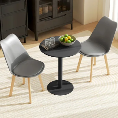 The Range HOMCOM 60 cm Round Dining Table for Dining Room - Black