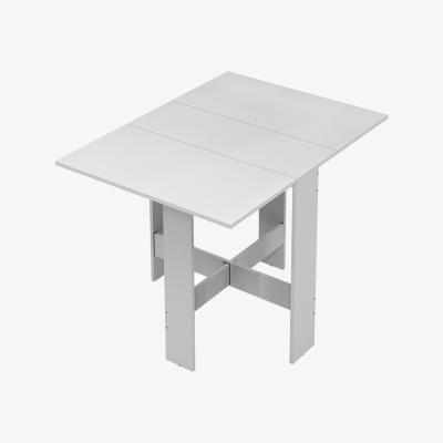 The Range Folding Dining Table Multipurpose Collapsible Drop Leaf Space Saving Desk - White