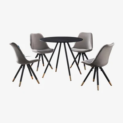 The Range Sofia Dorchester Dining Set includes a Table and Chairs Set of 4 - Dark Grey