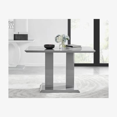 The Range Imperia 4 Grey Modern High Gloss Dining Table - Grey