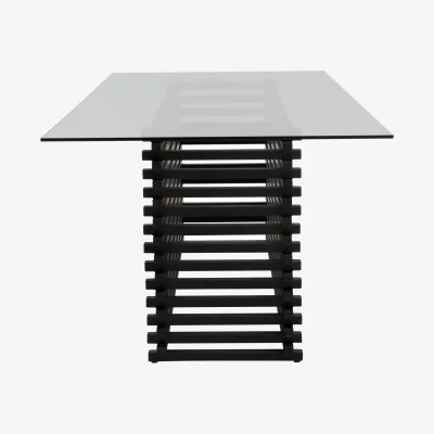 The Range Vogue Matte Black Dining Table - Black